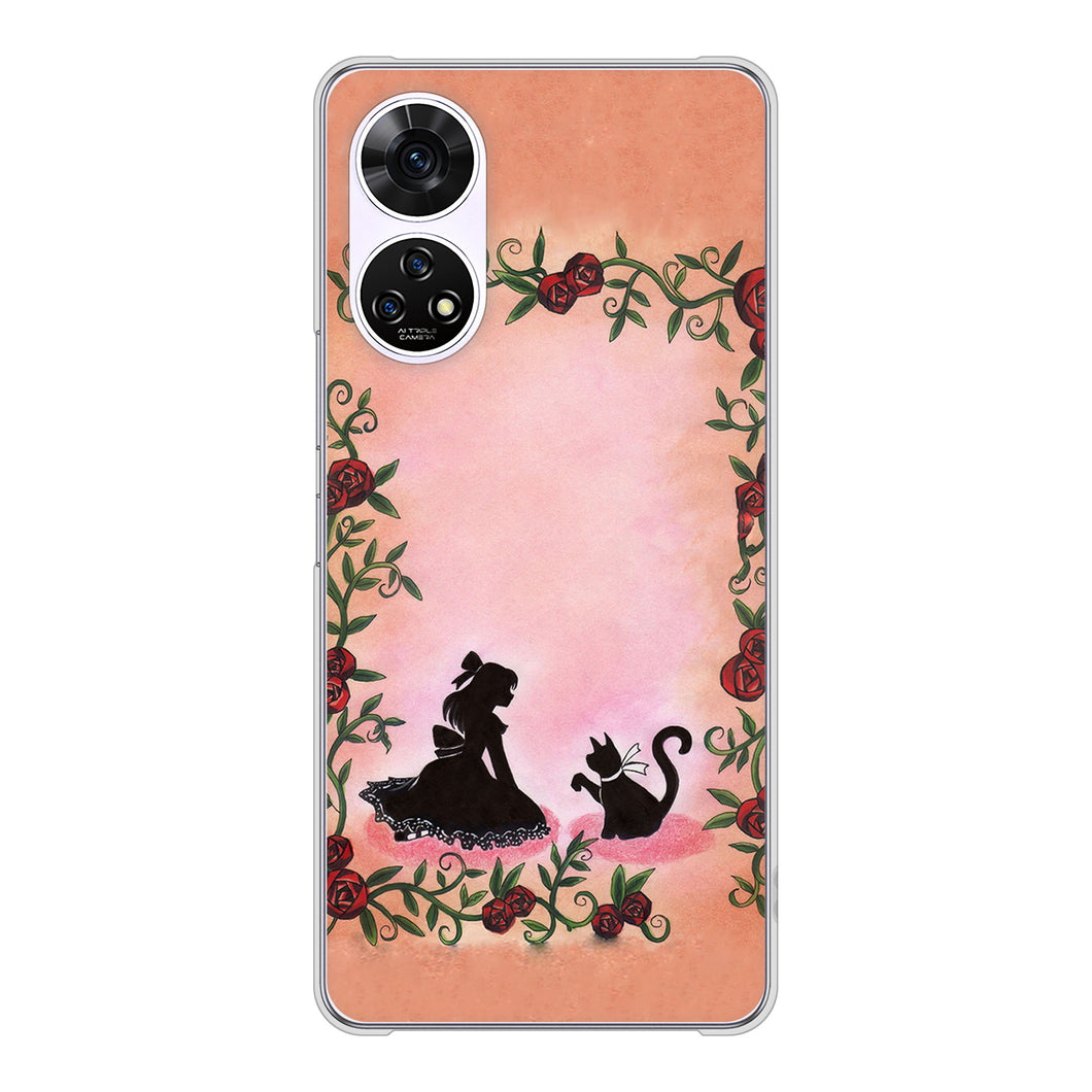 あんしんファミリースマホ A303ZT SoftBank 高画質仕上げ 背面印刷 ハードケースお姫様とネコ