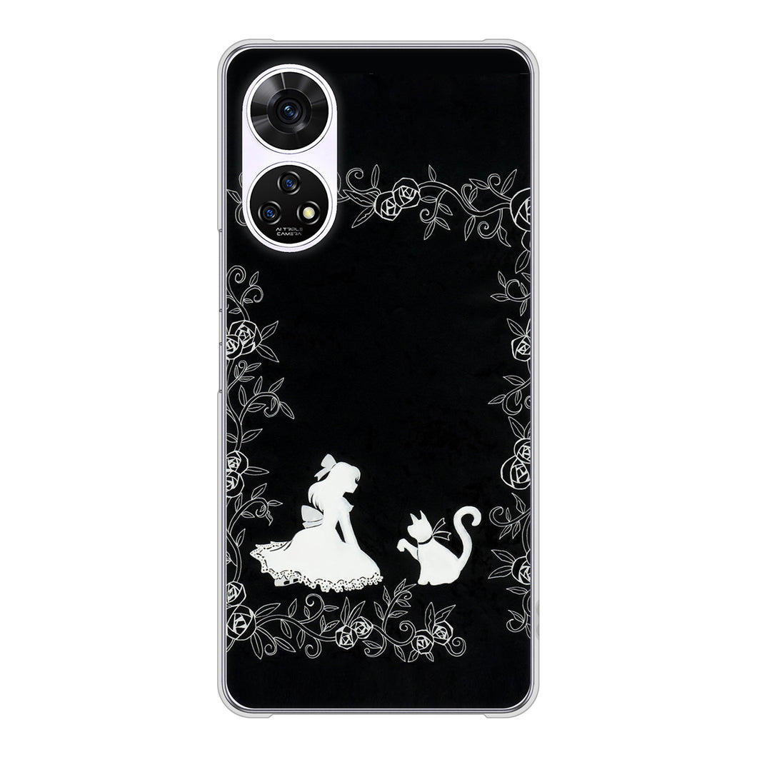 あんしんファミリースマホ A303ZT SoftBank 高画質仕上げ 背面印刷 ハードケースお姫様とネコ