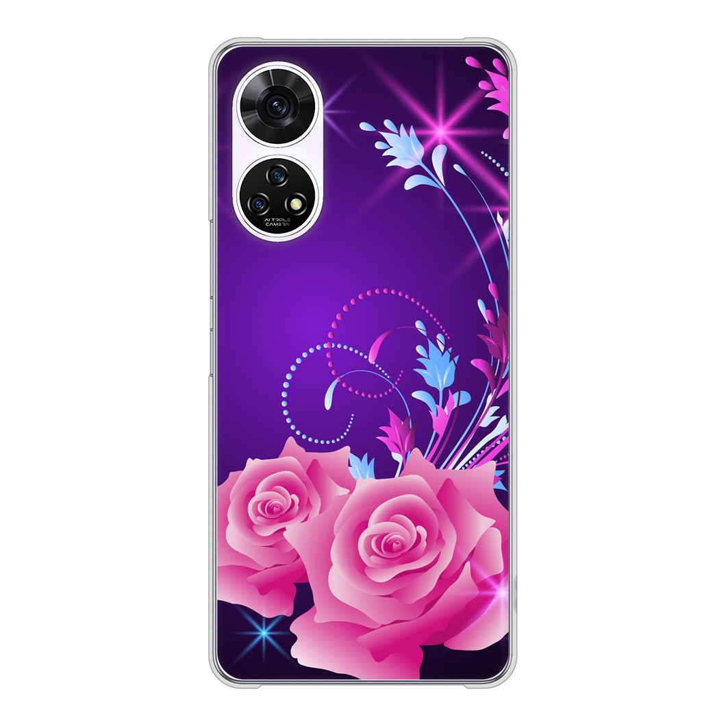 あんしんファミリースマホ A303ZT SoftBank 高画質仕上げ 背面印刷 ハードケースロマンチックなバラ