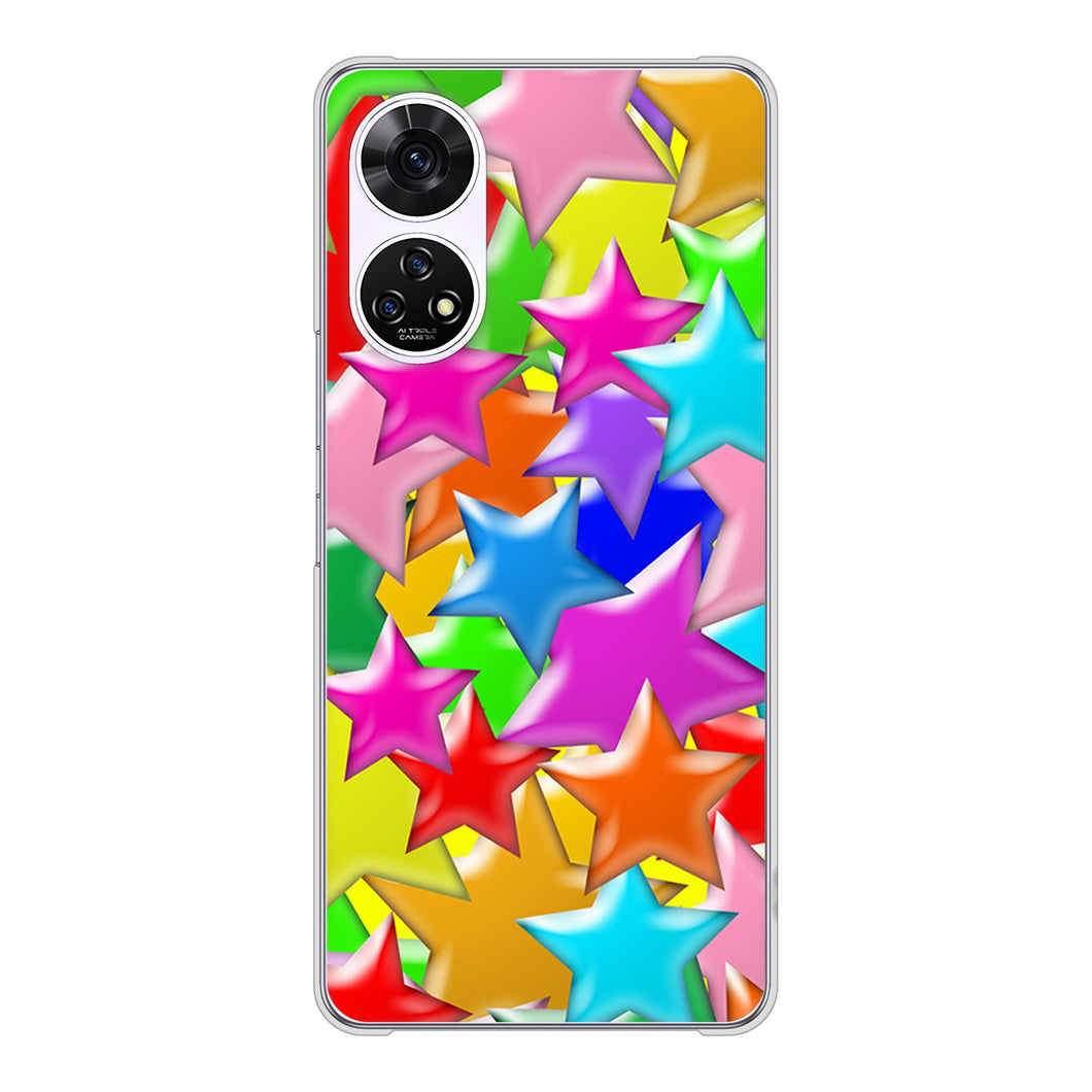 あんしんファミリースマホ A303ZT SoftBank 高画質仕上げ 背面印刷 ハードケース 【1293 ランダムスター】