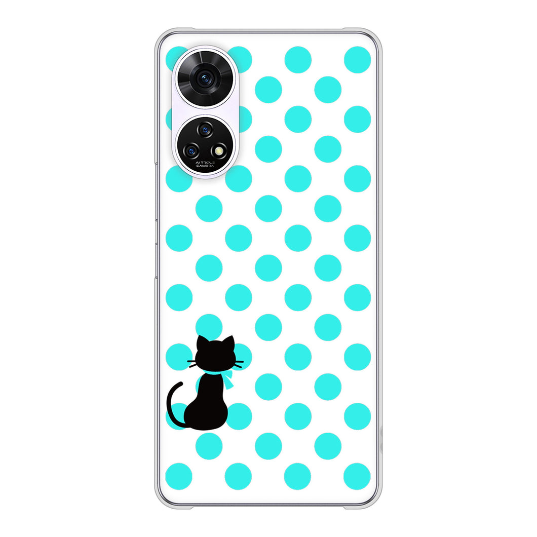 あんしんファミリースマホ A303ZT SoftBank 高画質仕上げ 背面印刷 ハードケースネコとシンプルミルキー