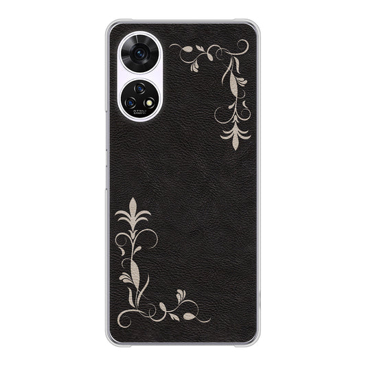 あんしんファミリースマホ A303ZT SoftBank 高画質仕上げ 背面印刷 ハードケース 【EK825 レザー風グラスフレーム】