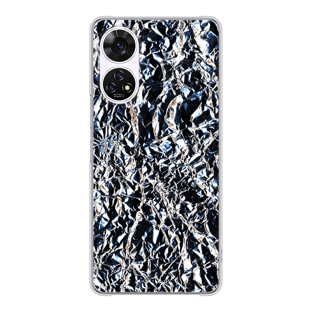 あんしんファミリースマホ A303ZT SoftBank 高画質仕上げ 背面印刷 ハードケース 【EK835 スタイリッシュアルミシルバー】