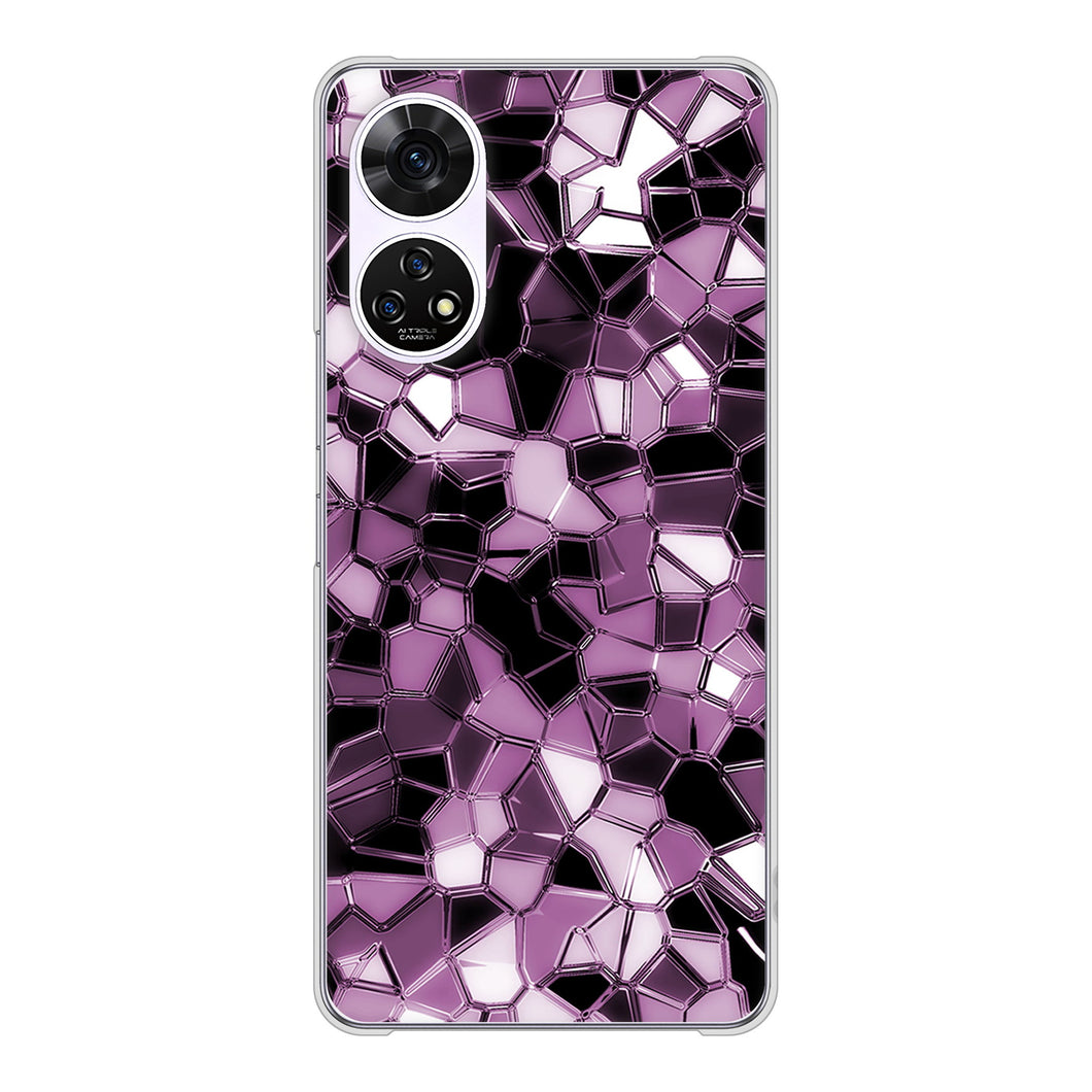 あんしんファミリースマホ A303ZT SoftBank 高画質仕上げ 背面印刷 ハードケース 【EK837 テクニカルミラーパープル】