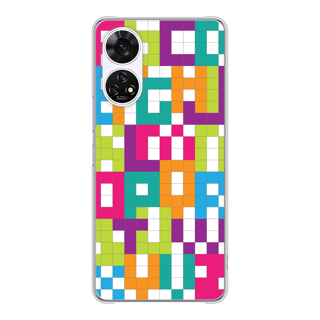 あんしんファミリースマホ A303ZT SoftBank 高画質仕上げ 背面印刷 ハードケース 【IB916 ブロックアルファベット】