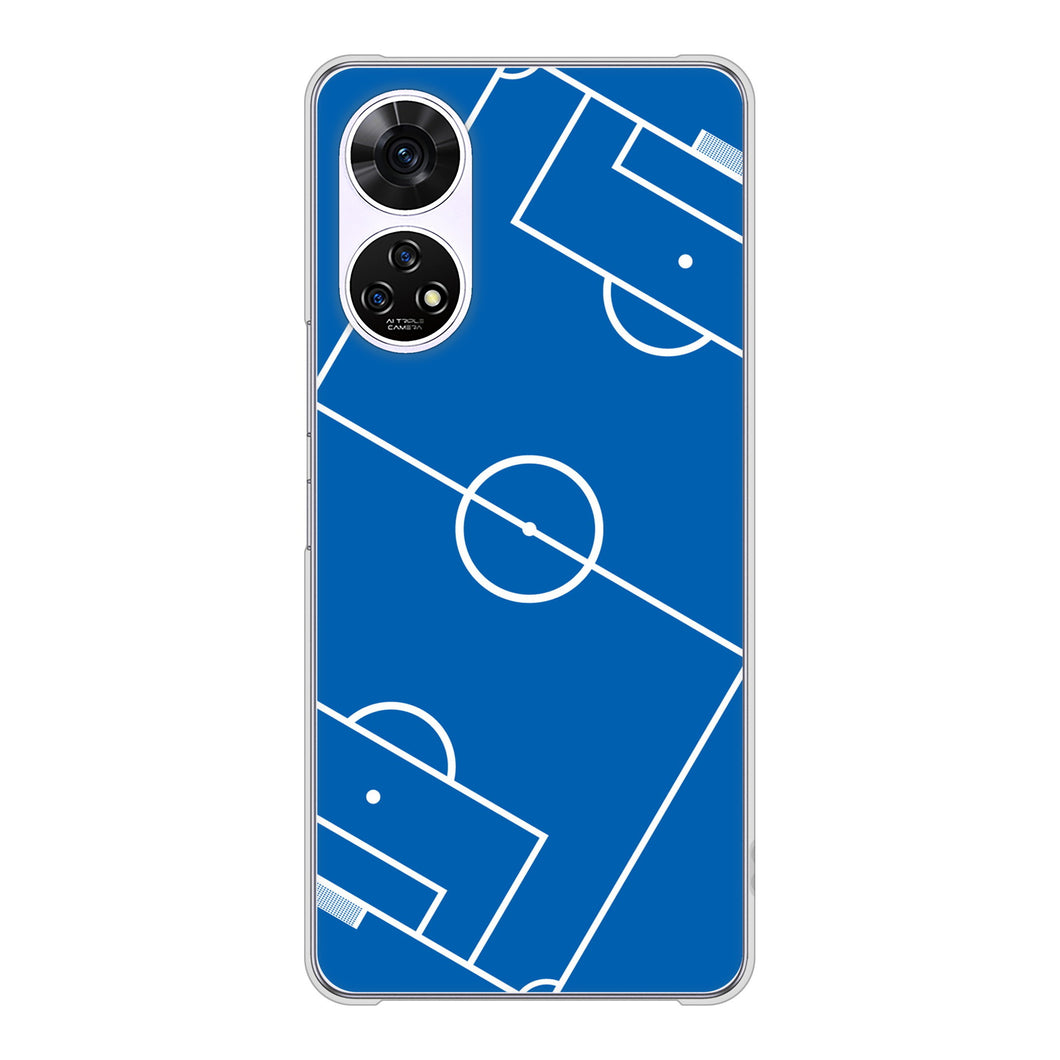 あんしんファミリースマホ A303ZT SoftBank 高画質仕上げ 背面印刷 ハードケース 【IB922 SOCCER_ピッチ】