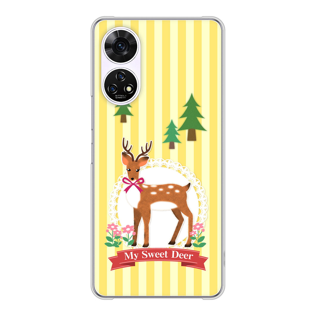 あんしんファミリースマホ A303ZT SoftBank 高画質仕上げ 背面印刷 ハードケース 【SC826 森の鹿】