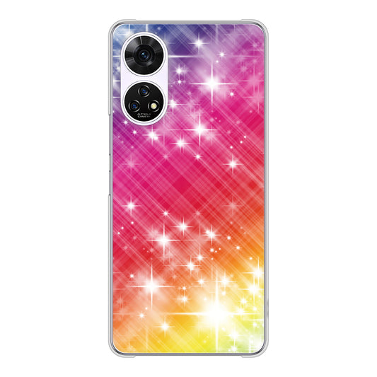 あんしんファミリースマホ A303ZT SoftBank 高画質仕上げ 背面印刷 ハードケース 【VA872 レインボーフレーム】