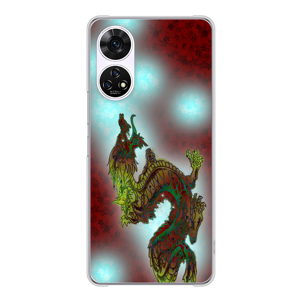 あんしんファミリースマホ A303ZT SoftBank 高画質仕上げ 背面印刷 ハードケース赤竜