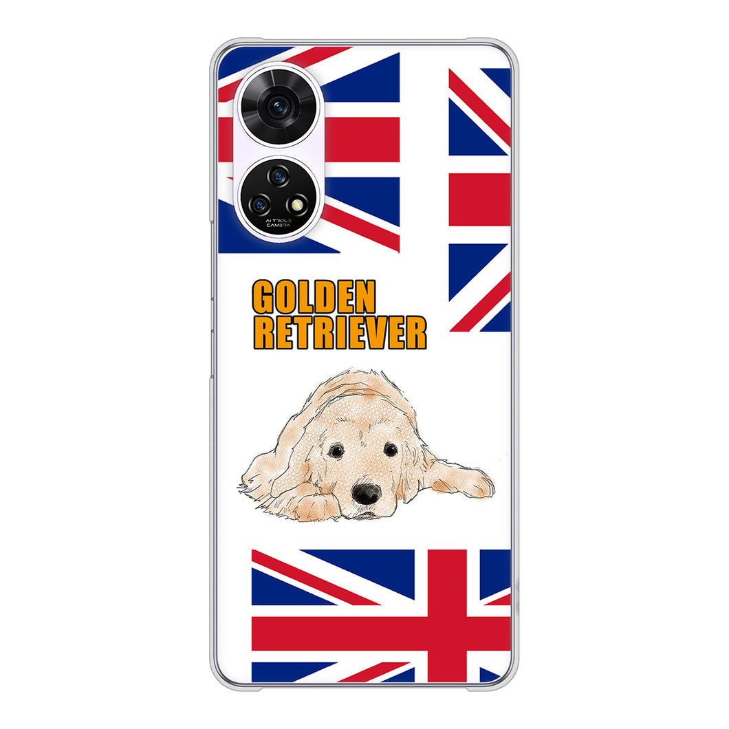 あんしんファミリースマホ A303ZT SoftBank 高画質仕上げ 背面印刷 ハードケースゴールデンレトリバー