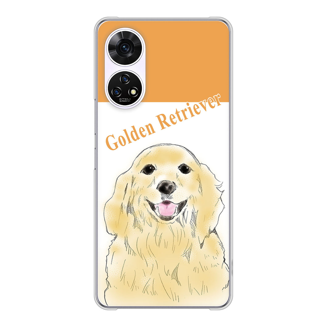 あんしんファミリースマホ A303ZT SoftBank 高画質仕上げ 背面印刷 ハードケースゴールデンレトリバー