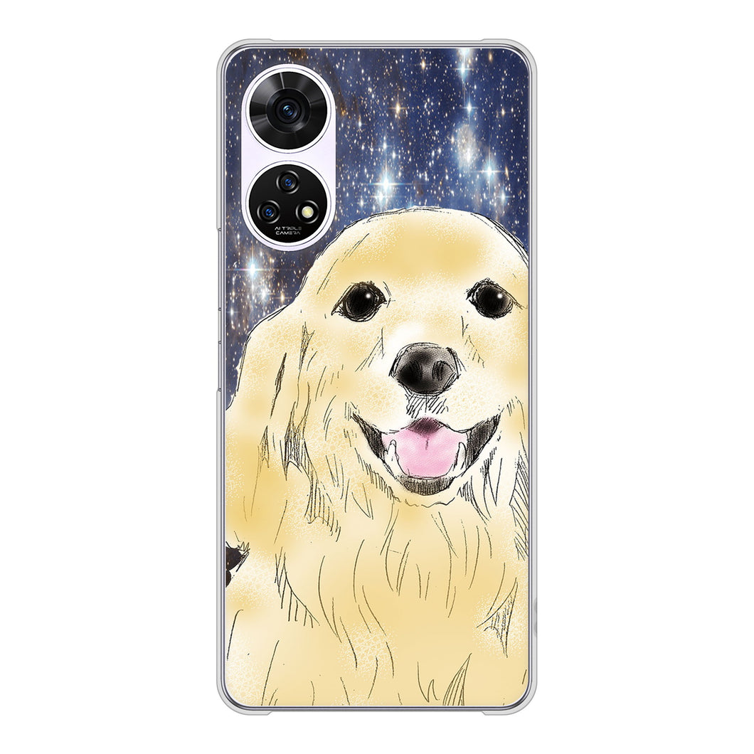 あんしんファミリースマホ A303ZT SoftBank 高画質仕上げ 背面印刷 ハードケースゴールデンレトリバー