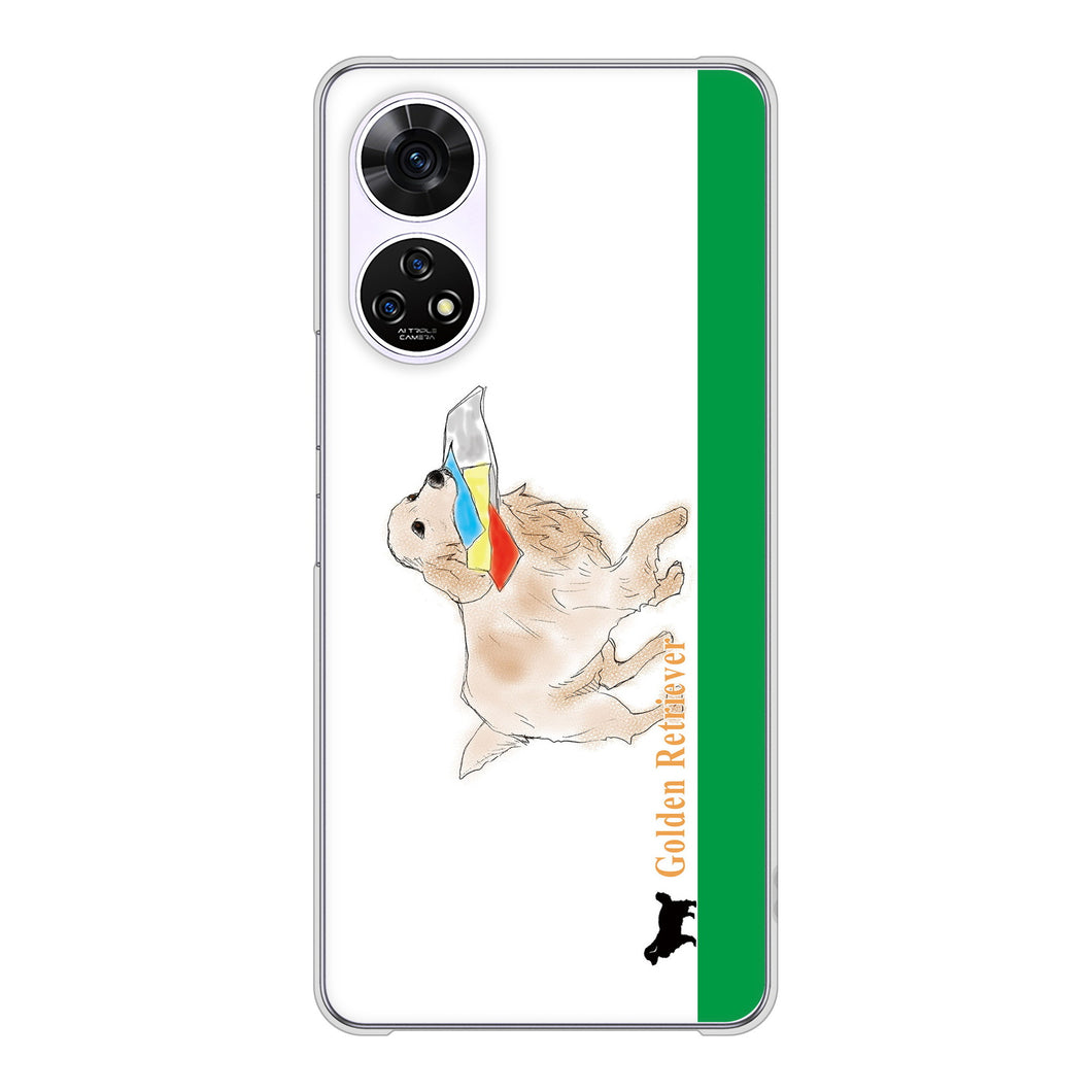 あんしんファミリースマホ A303ZT SoftBank 高画質仕上げ 背面印刷 ハードケースゴールデンレトリバー