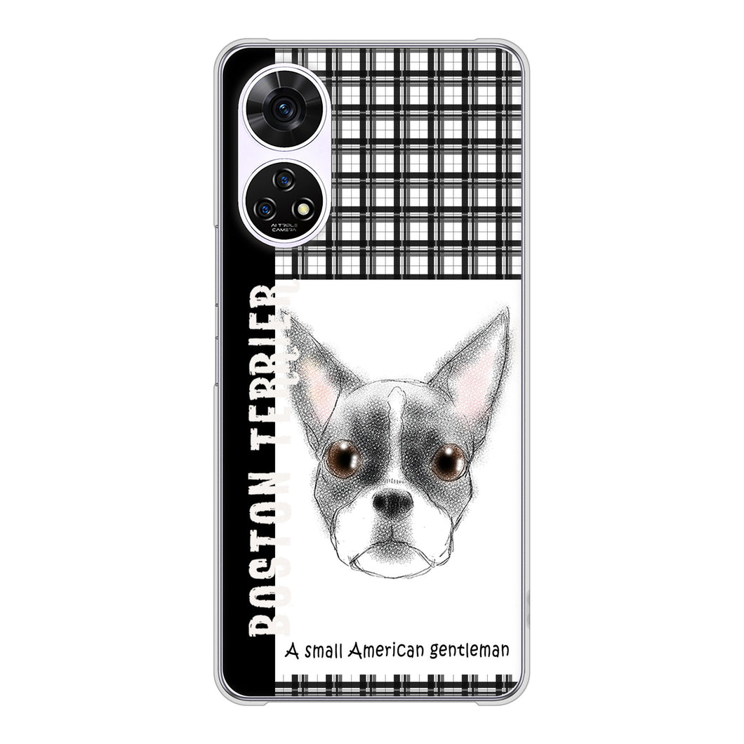 あんしんファミリースマホ A303ZT SoftBank 高画質仕上げ 背面印刷 ハードケースボストンテリア