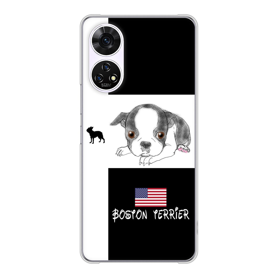 あんしんファミリースマホ A303ZT SoftBank 高画質仕上げ 背面印刷 ハードケースボストンテリア