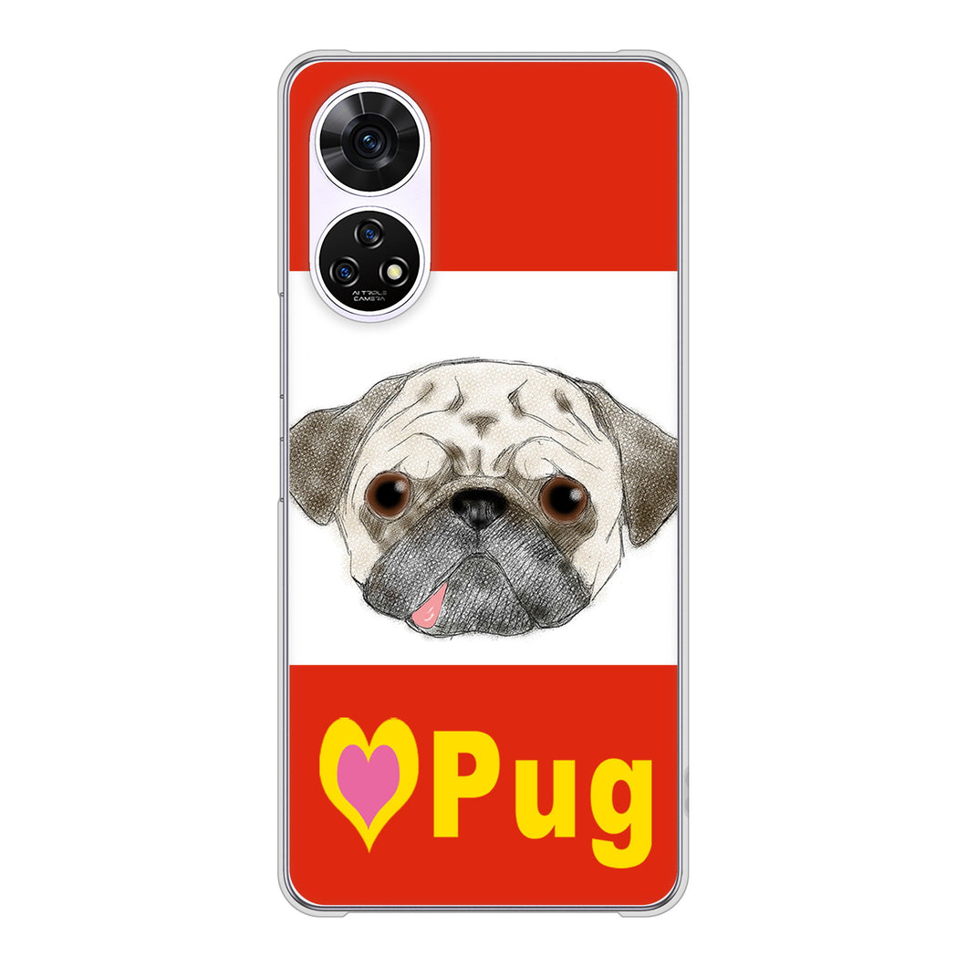 あんしんファミリースマホ A303ZT SoftBank 高画質仕上げ 背面印刷 ハードケースパグ