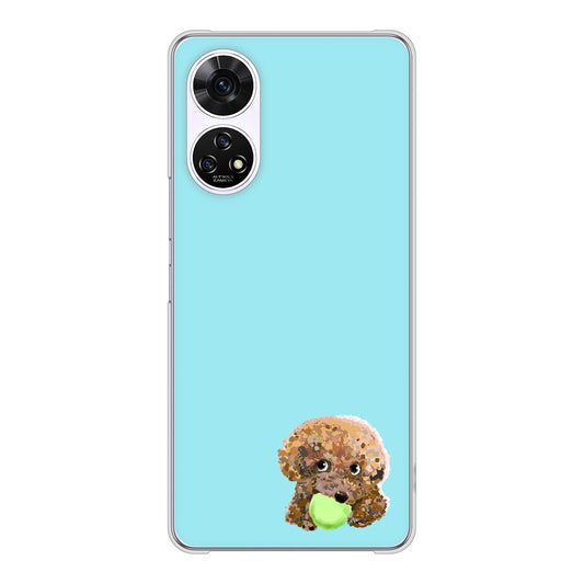 あんしんファミリースマホ A303ZT SoftBank 高画質仕上げ 背面印刷 ハードケーストイプードル&ボール