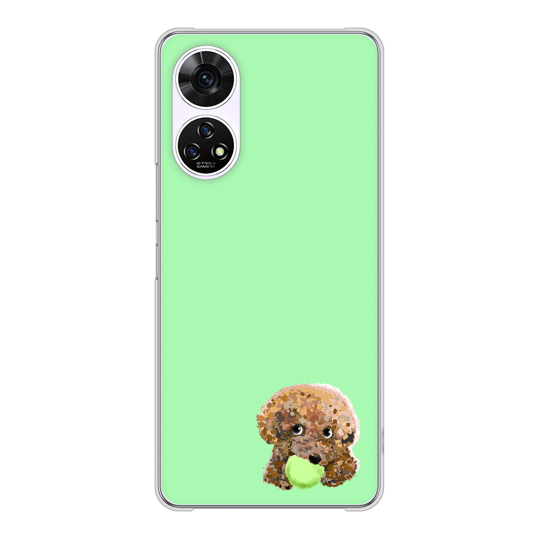 あんしんファミリースマホ A303ZT SoftBank 高画質仕上げ 背面印刷 ハードケーストイプードル&ボール