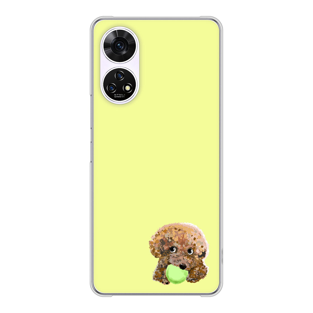 あんしんファミリースマホ A303ZT SoftBank 高画質仕上げ 背面印刷 ハードケーストイプードル&ボール