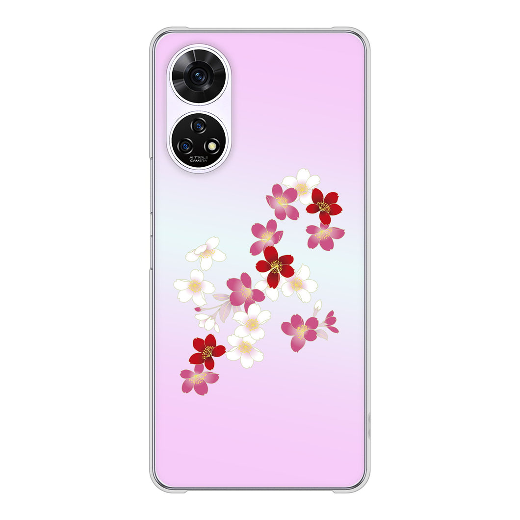 あんしんファミリースマホ A303ZT SoftBank 高画質仕上げ 背面印刷 ハードケース和花柄