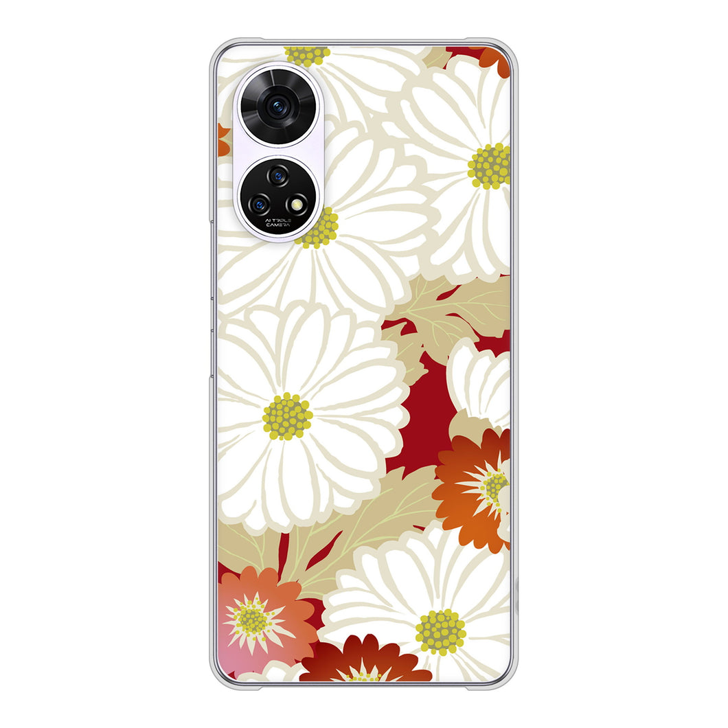 あんしんファミリースマホ A303ZT SoftBank 高画質仕上げ 背面印刷 ハードケース和花柄