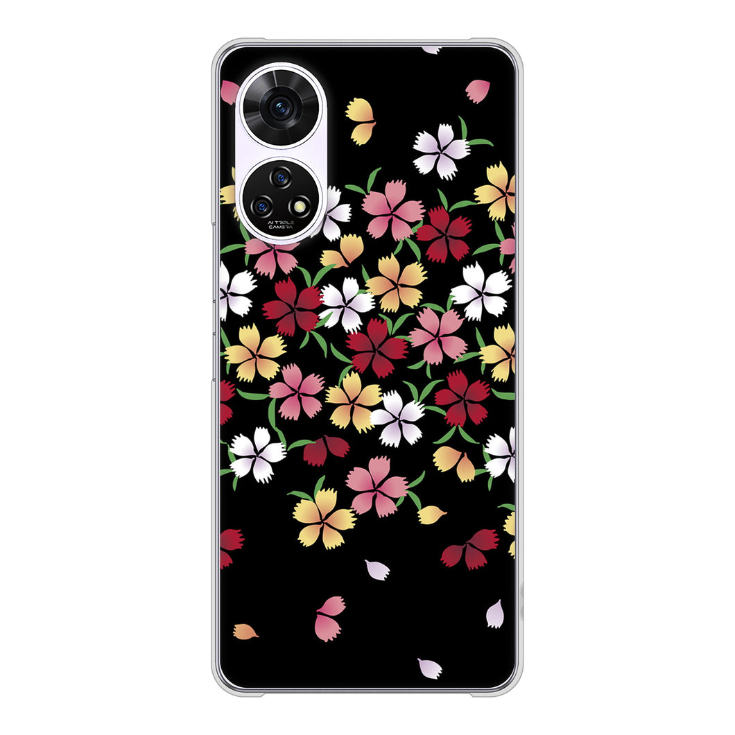 あんしんファミリースマホ A303ZT SoftBank 高画質仕上げ 背面印刷 ハードケース和花柄