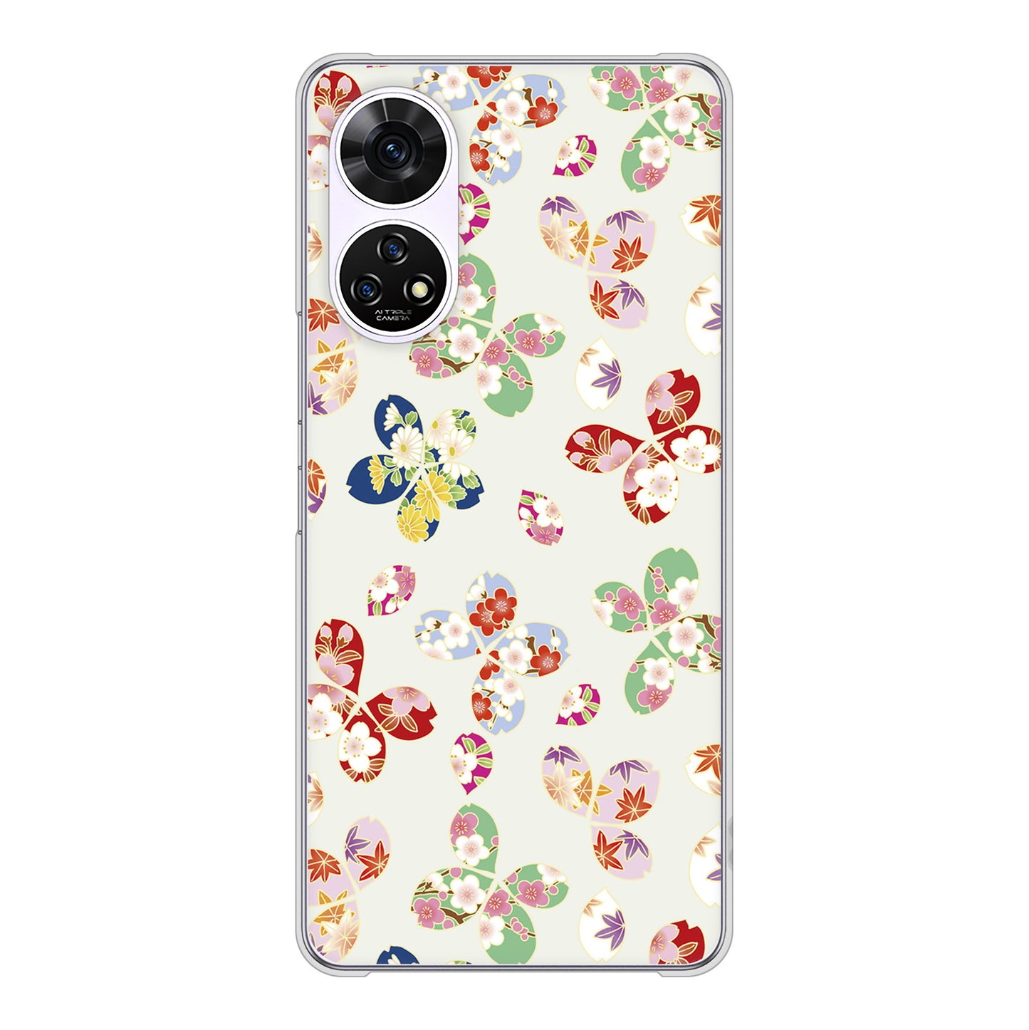 あんしんファミリースマホ A303ZT SoftBank 高画質仕上げ 背面印刷 ハードケース和花柄