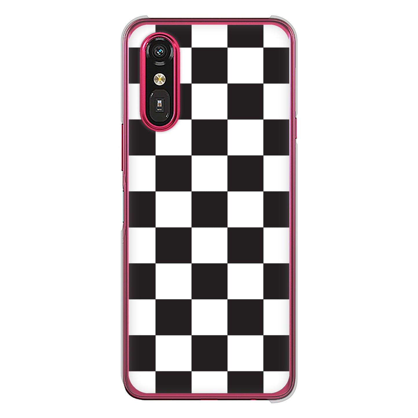 らくらくスマートフォン a A401FC Y!mobile 高画質仕上げ 背面印刷 ハードケース 【151 フラッグチェック】
