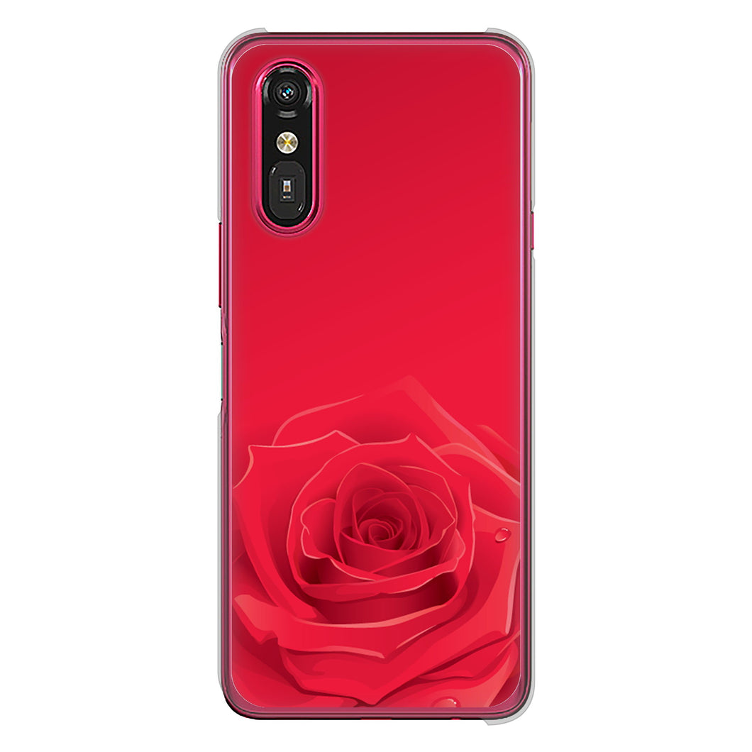 らくらくスマートフォン a A401FC Y!mobile 高画質仕上げ 背面印刷 ハードケースバラ