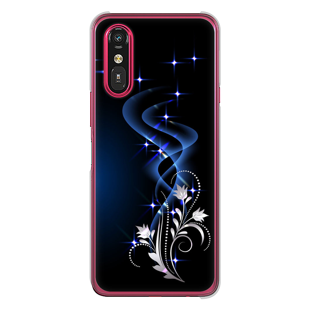 らくらくスマートフォン a A401FC Y!mobile 高画質仕上げ 背面印刷 ハードケース 【1278 華より昇る流れ】