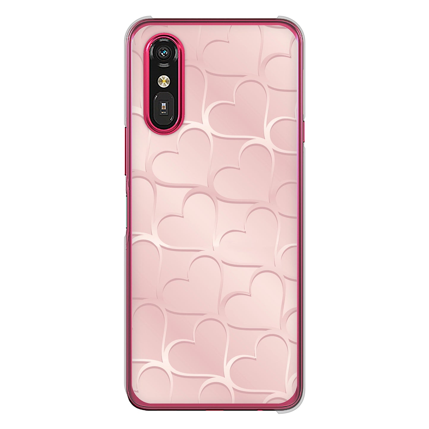 らくらくスマートフォン a A401FC Y!mobile 高画質仕上げ 背面印刷 ハードケースかくれハート