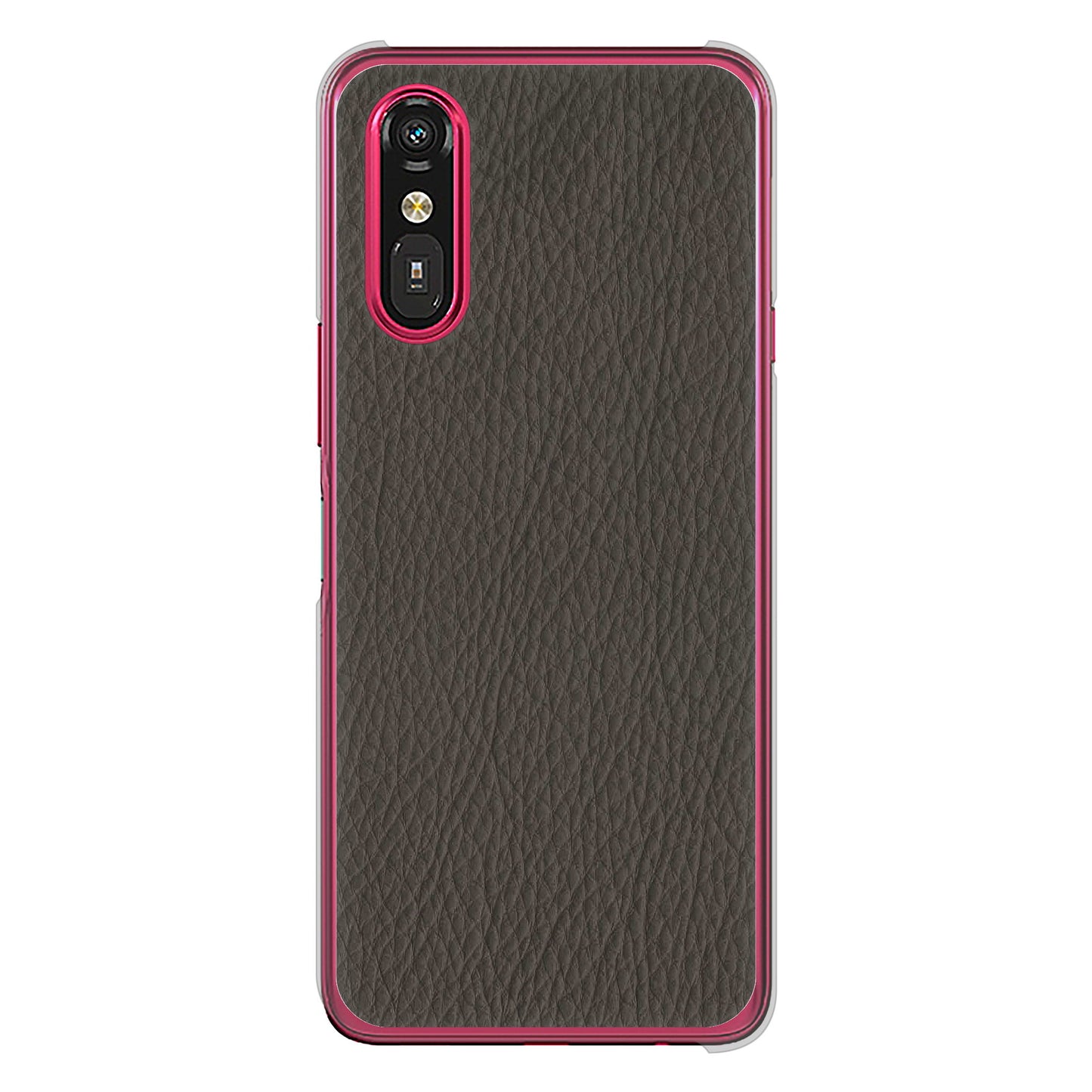 らくらくスマートフォン a A401FC Y!mobile 高画質仕上げ 背面印刷 ハードケースレザー風