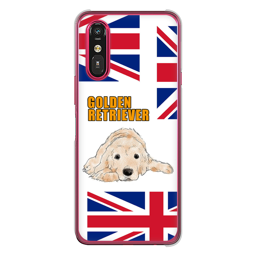 らくらくスマートフォン a A401FC Y!mobile 高画質仕上げ 背面印刷 ハードケースゴールデンレトリバー