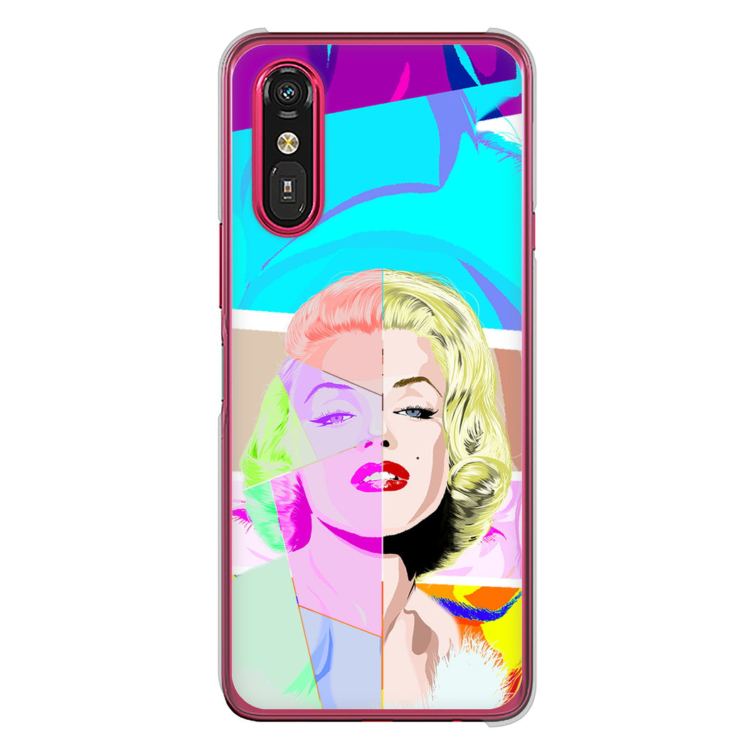 らくらくスマートフォン a A401FC Y!mobile 高画質仕上げ 背面印刷 ハードケースマリリンモンローデザイン