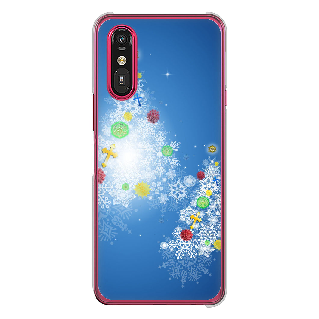 らくらくスマートフォン a A401FC Y!mobile 高画質仕上げ 背面印刷 ハードケースクリスマス