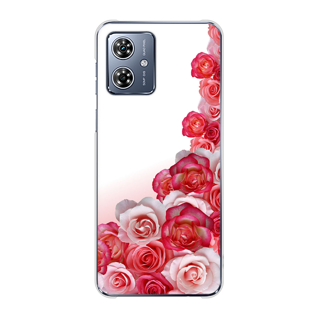 moto g64y 5G A401MO Y!mobile 高画質仕上げ 背面印刷 ハードケースロマンチックなバラ