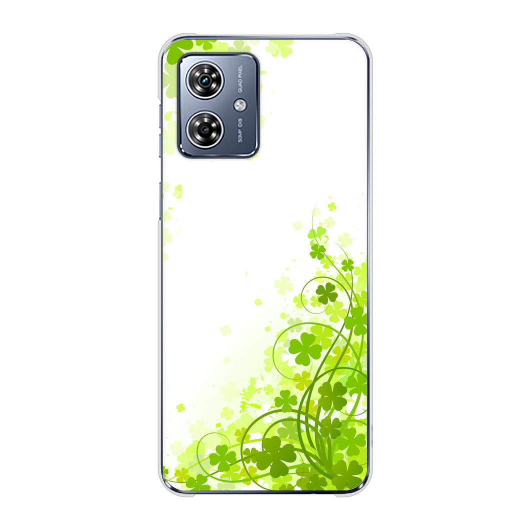 moto g64y 5G A401MO Y!mobile 高画質仕上げ 背面印刷 ハードケース 【565 四葉のクローバー】