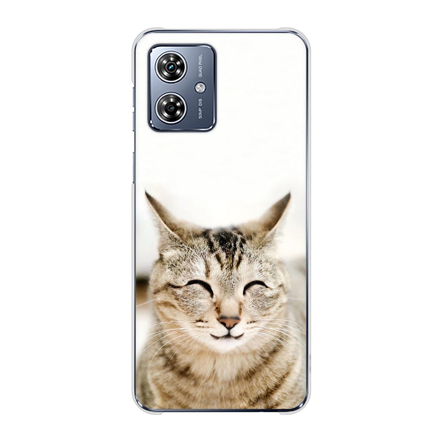 moto g64y 5G A401MO Y!mobile 高画質仕上げ 背面印刷 ハードケース 【VA801 笑福ねこ】