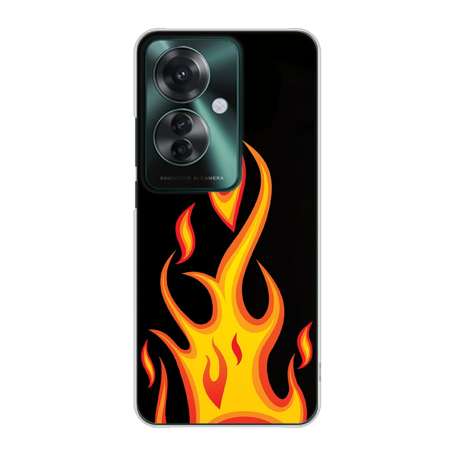 OPPO Reno11 A A401OP Y!mobile 高画質仕上げ 背面印刷 ハードケース 【010 ファイヤー】