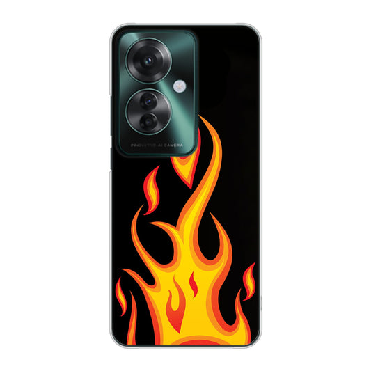 OPPO Reno11 A A401OP Y!mobile 高画質仕上げ 背面印刷 ハードケース 【010 ファイヤー】