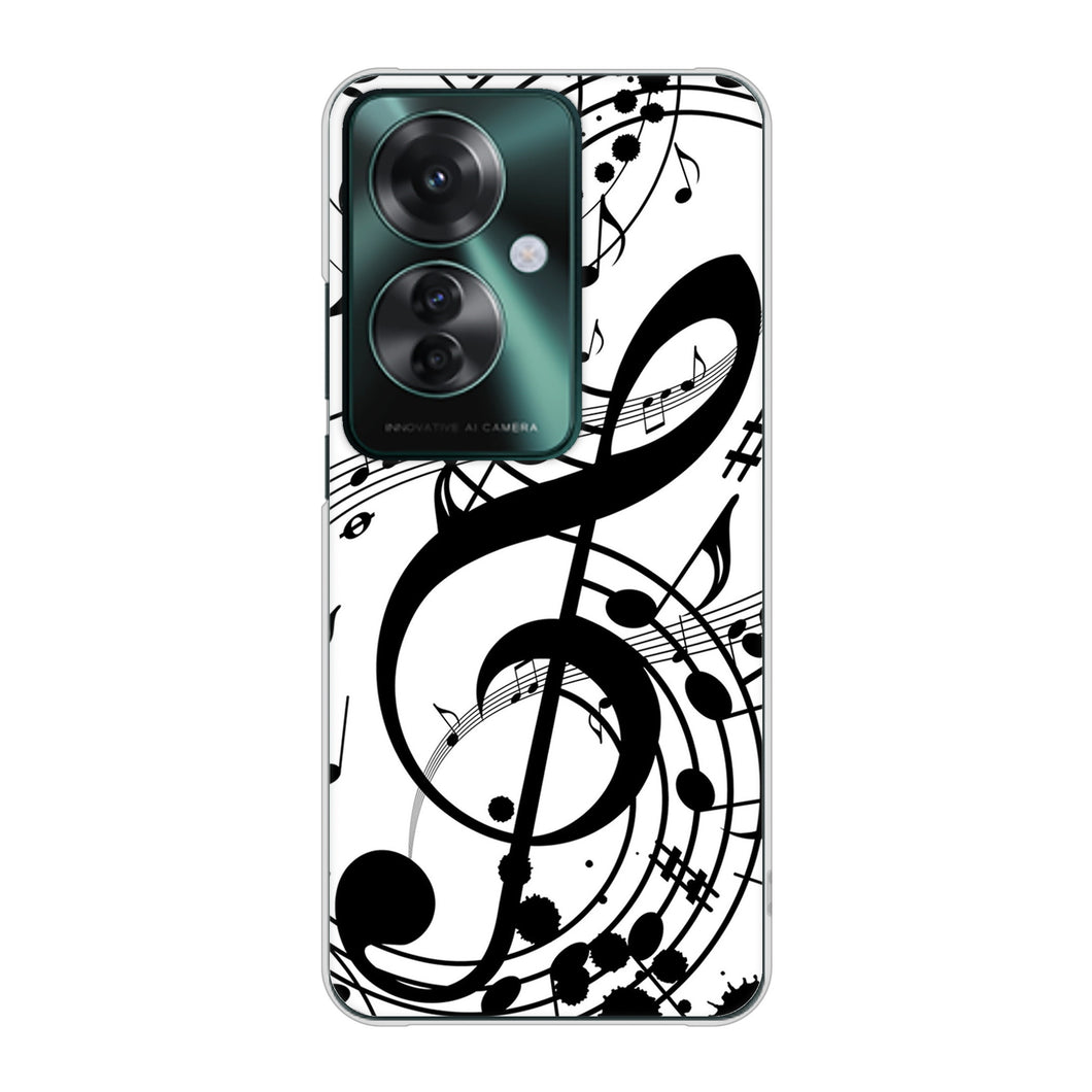 OPPO Reno11 A A401OP Y!mobile 高画質仕上げ 背面印刷 ハードケース音符