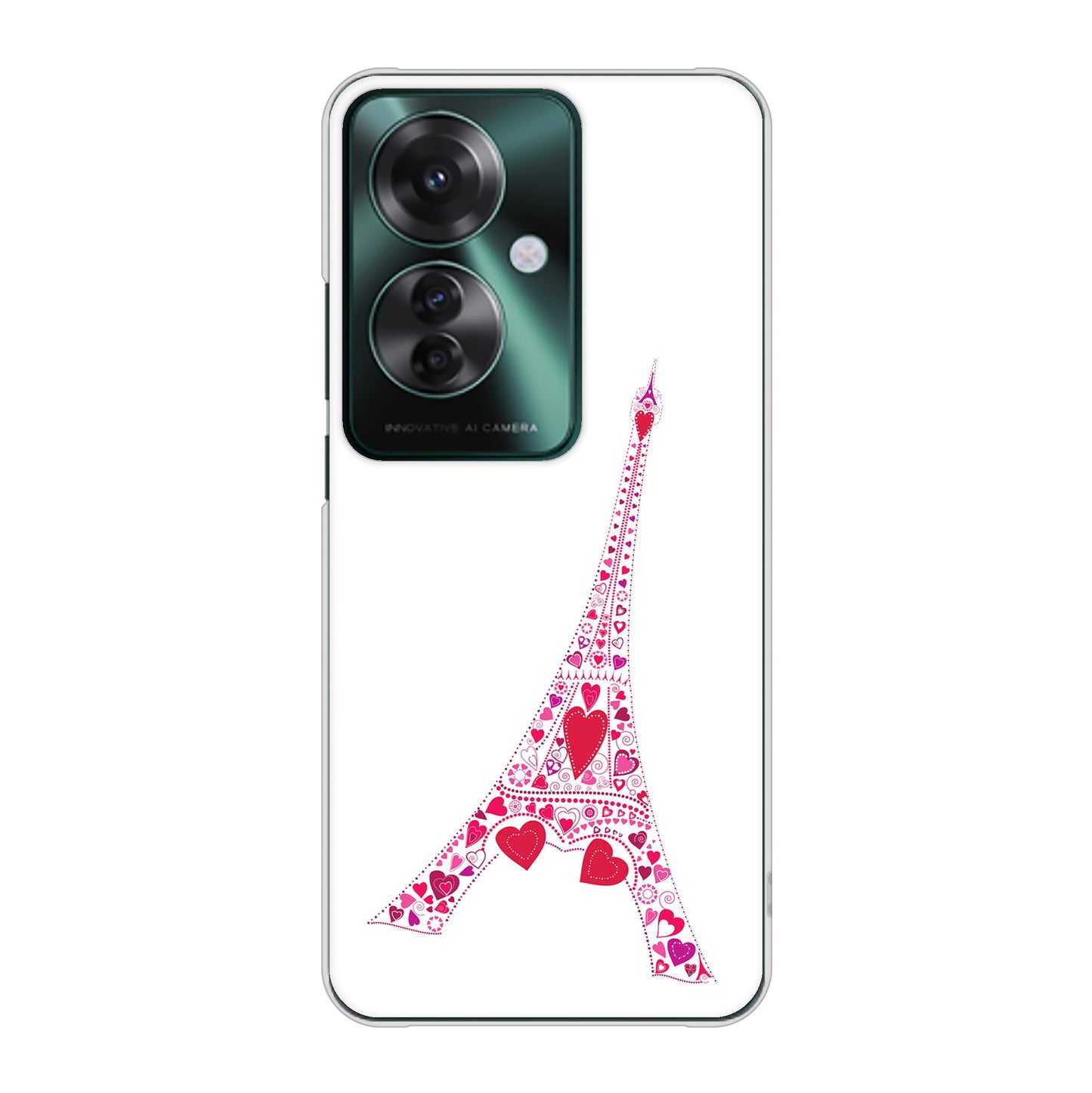 OPPO Reno11 A A401OP Y!mobile 高画質仕上げ 背面印刷 ハードケースLOVE フランス