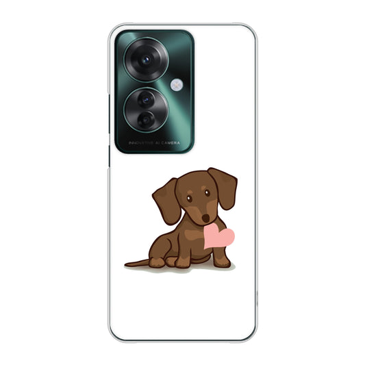 OPPO Reno11 A A401OP Y!mobile 高画質仕上げ 背面印刷 ハードケース 【394 I love ダックス】