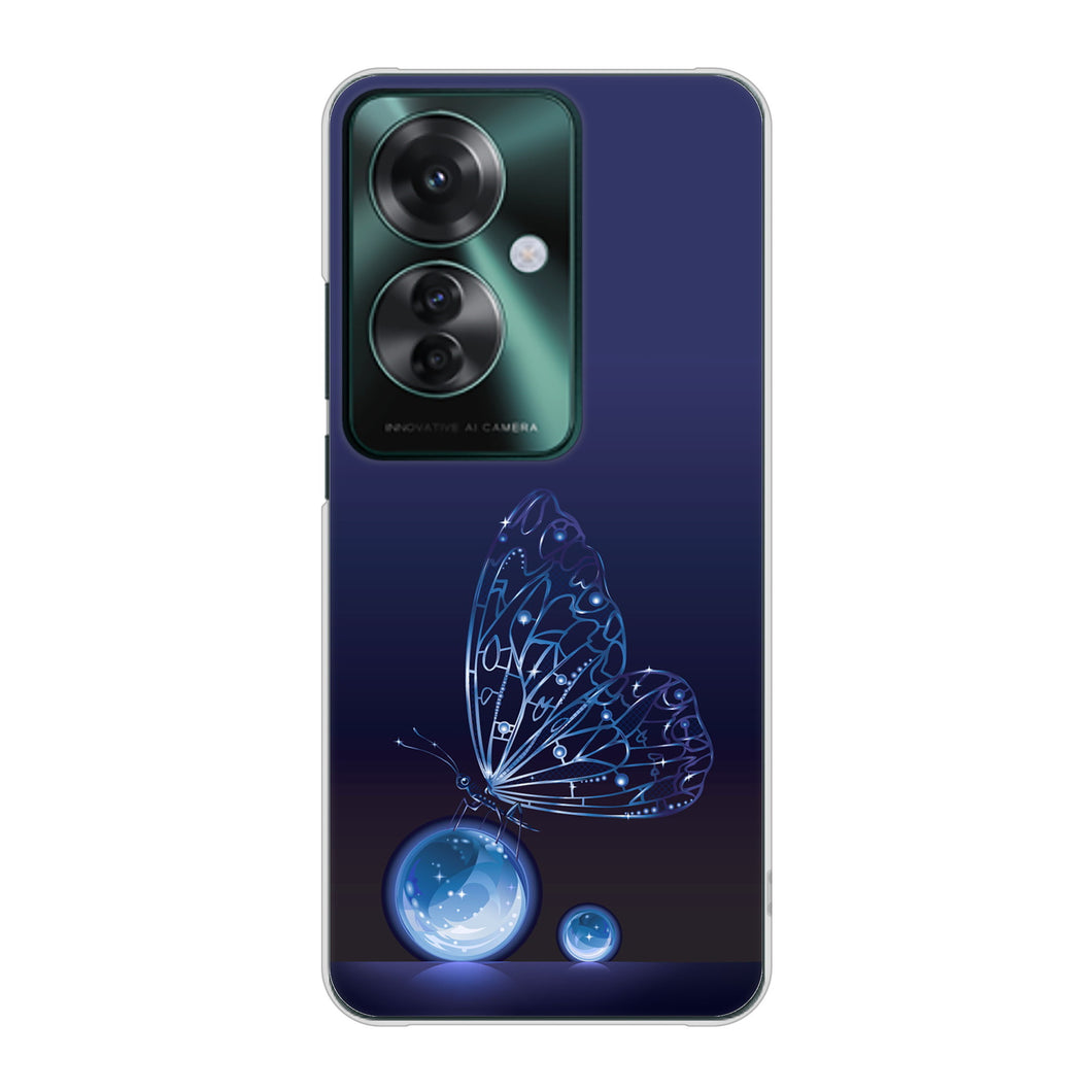 OPPO Reno11 A A401OP Y!mobile 高画質仕上げ 背面印刷 ハードケースバタフライ