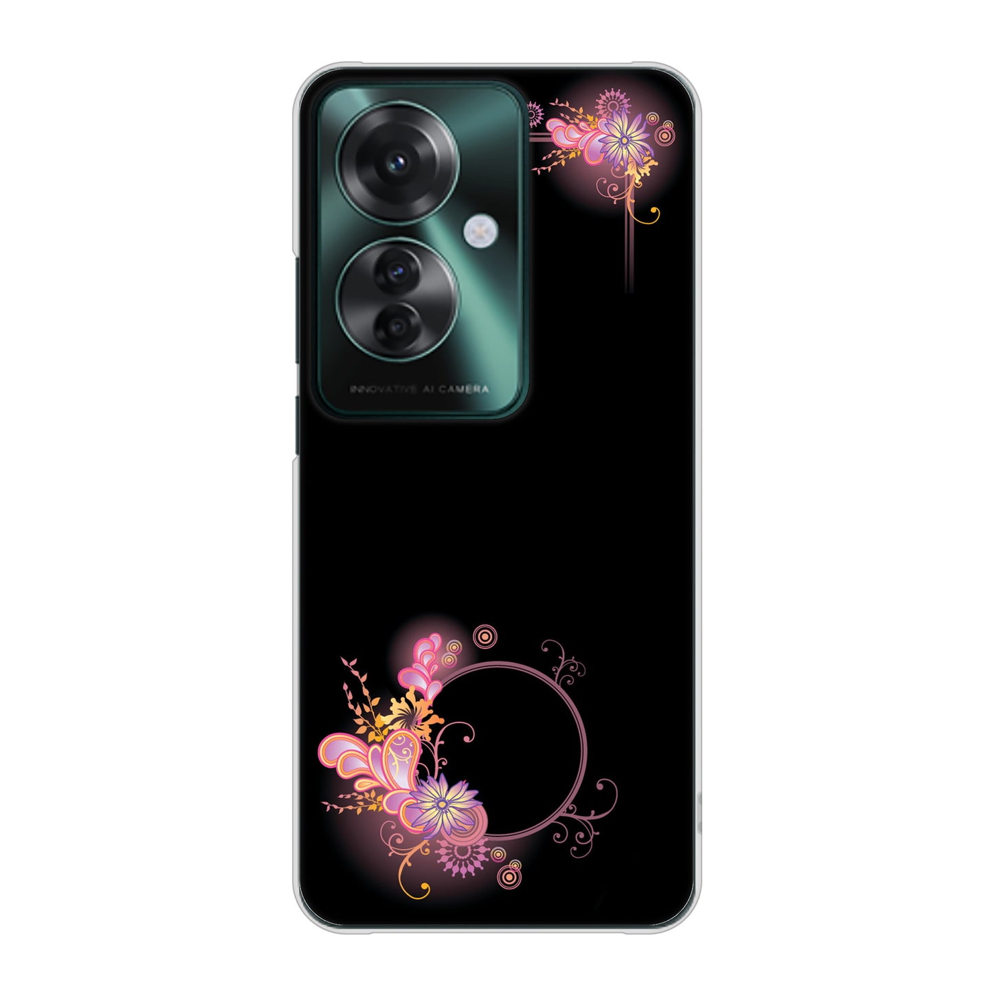 OPPO Reno11 A A401OP Y!mobile 高画質仕上げ 背面印刷 ハードケース 【437 華のフレーム】
