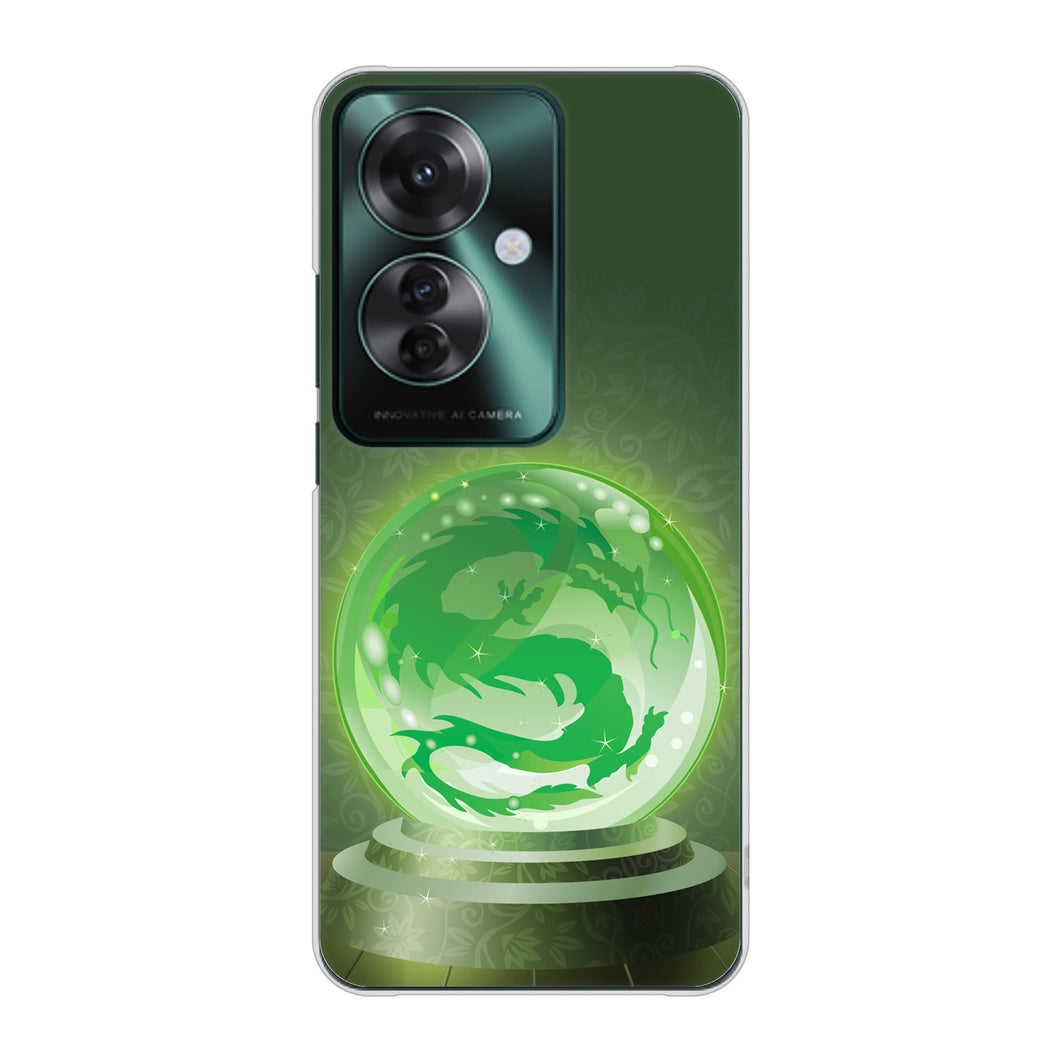 OPPO Reno11 A A401OP Y!mobile 高画質仕上げ 背面印刷 ハードケース 【439 水晶に浮かぶ龍】