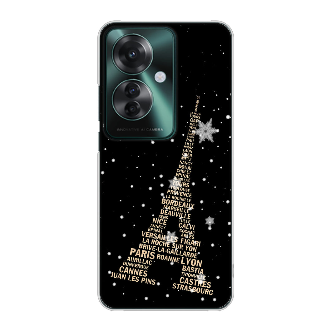 OPPO Reno11 A A401OP Y!mobile 高画質仕上げ 背面印刷 ハードケースエッフェル塔