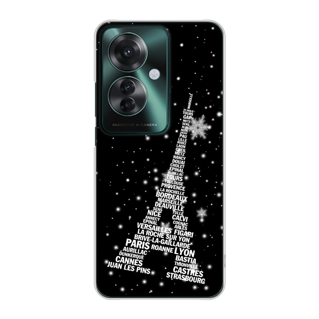 OPPO Reno11 A A401OP Y!mobile 高画質仕上げ 背面印刷 ハードケースエッフェル塔