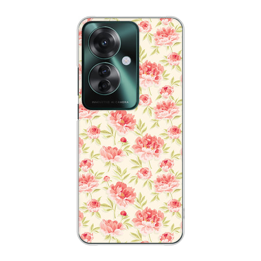 OPPO Reno11 A A401OP Y!mobile 高画質仕上げ 背面印刷 ハードケース北欧の小花