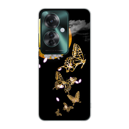 OPPO Reno11 A A401OP Y!mobile 高画質仕上げ 背面印刷 ハードケース 【1150 月に昇る蝶】